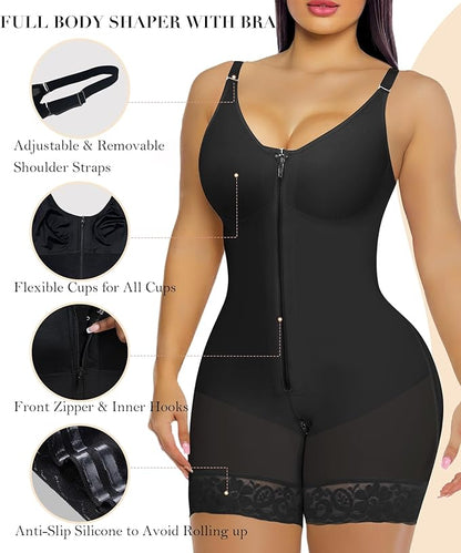 Splendor Square Neck Shapewear Jumpsuit